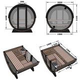 Camilla Barrel Sauna 2 - 3 Person - Heracles Wellness