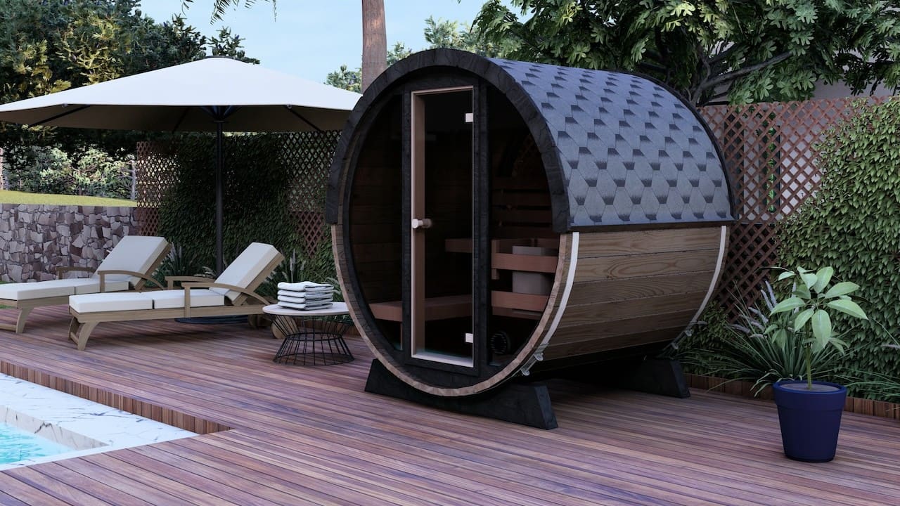 Camilla Barrel Sauna 2 - 3 Person - Heracles Wellness