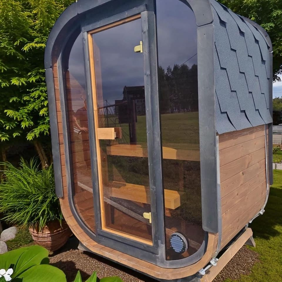 Camilla Compact Traditional Outdoor Sauna 1 - 2 Person - Heracles Wellness