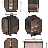 Camilla Compact Traditional Outdoor Sauna 1 - 2 Person - Heracles Wellness