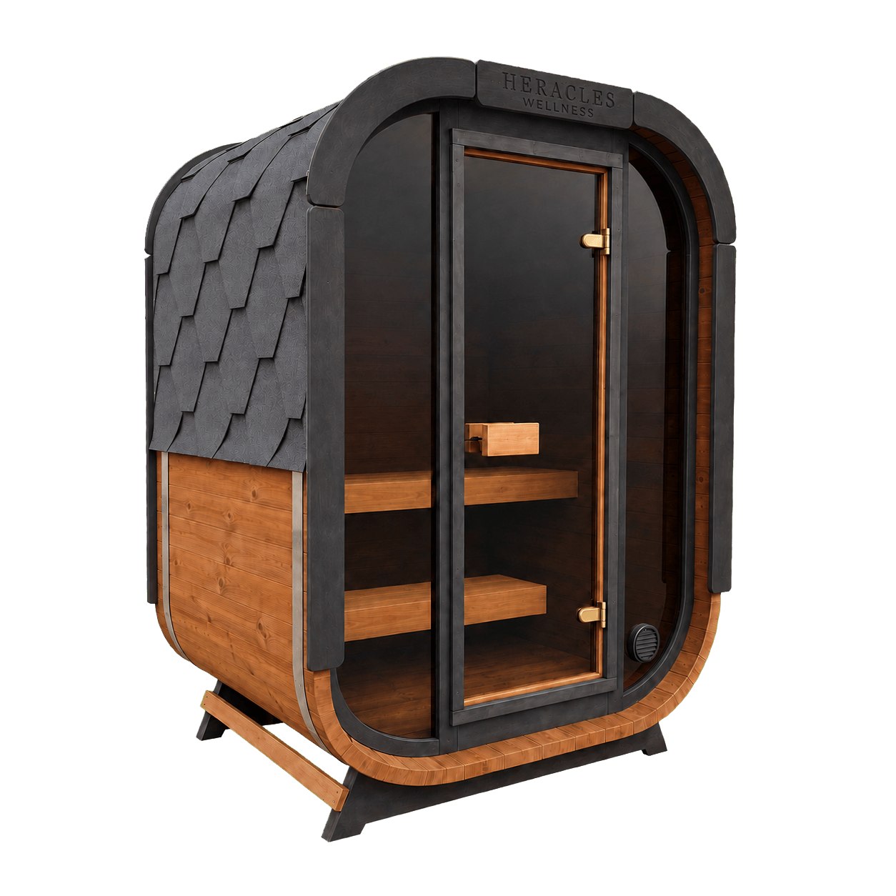 Camilla Compact Traditional Outdoor Sauna 1-2 Person - Heracles Wellness