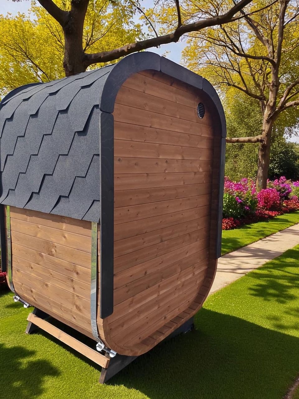 Camilla Compact Traditional Outdoor Sauna 1 - 2 Person - Heracles Wellness