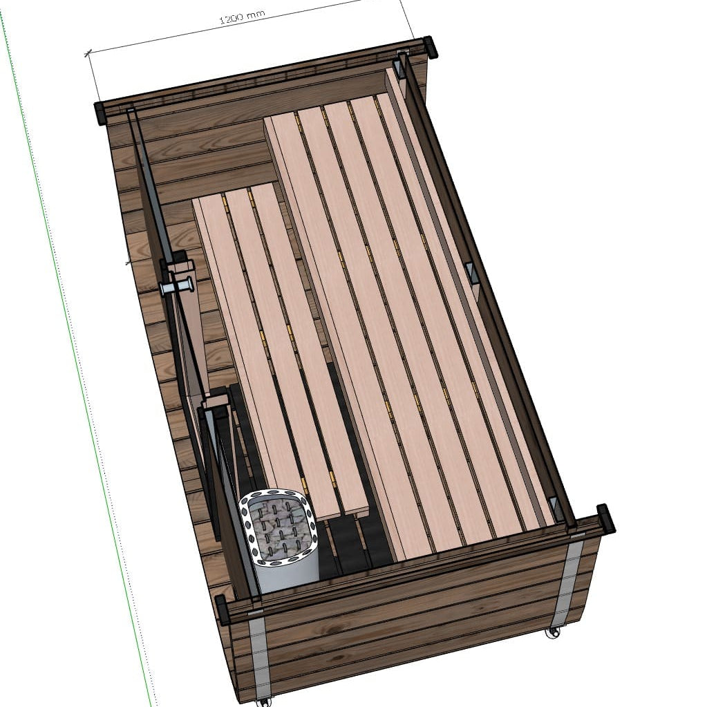 Camilla Mini Traditional Outdoor Sauna 2 - 3 Person - Heracles Wellness