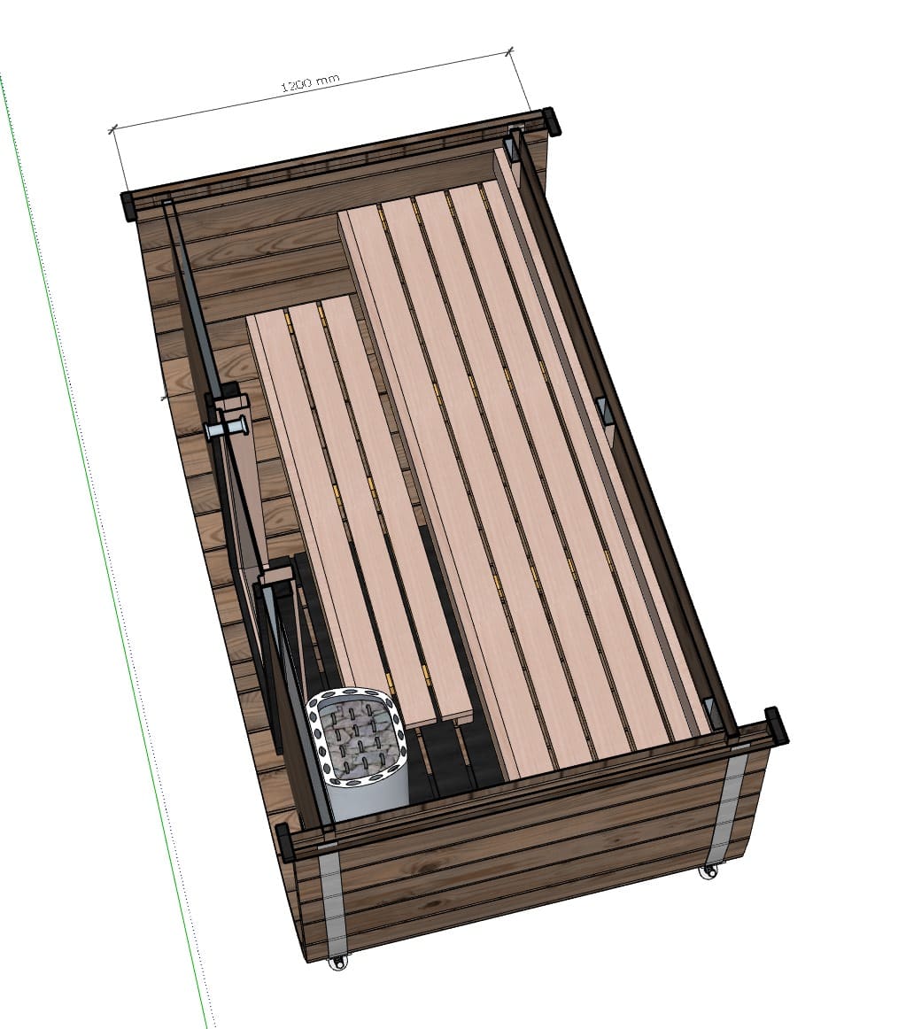 Camilla Mini Traditional Outdoor Sauna 2 - 3 Person - Heracles Wellness