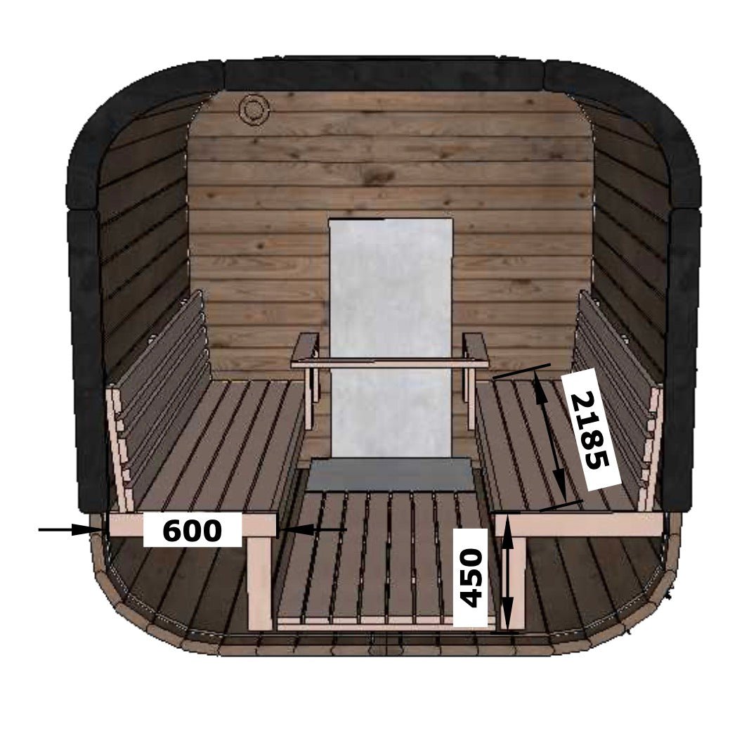 Camilla XL Traditional Outdoor Sauna 4-5 Person - Heracles Wellness