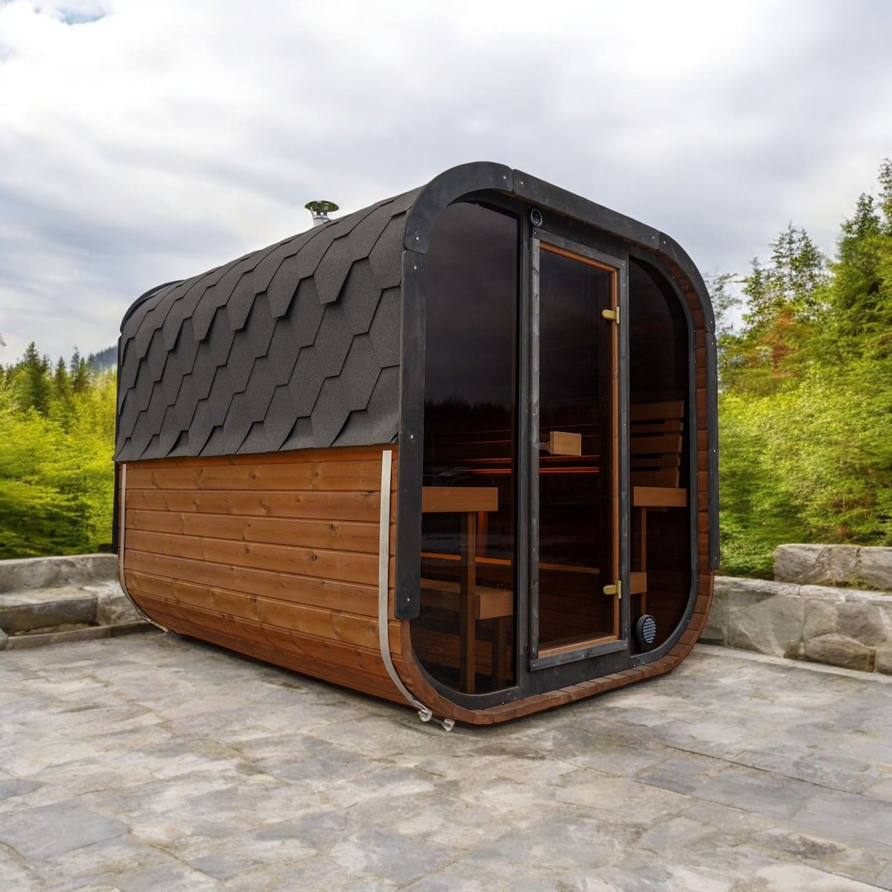 Camilla XL Traditional Outdoor Sauna 4 - 5 Person - Heracles Wellness