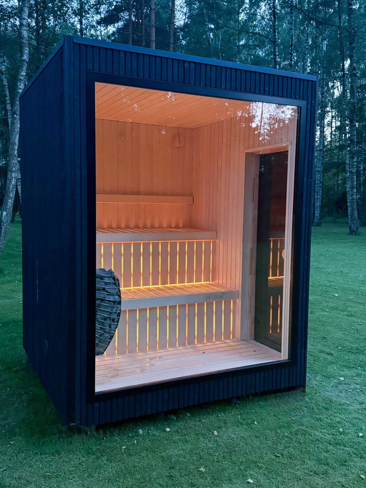 Celsium Jonas Classic 4 Person Outdoor Sauna - Heracles Wellness