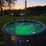 Deluxe Wood Fired 6 Person Hot Tub with Integrated Heater - Heracles Wellness