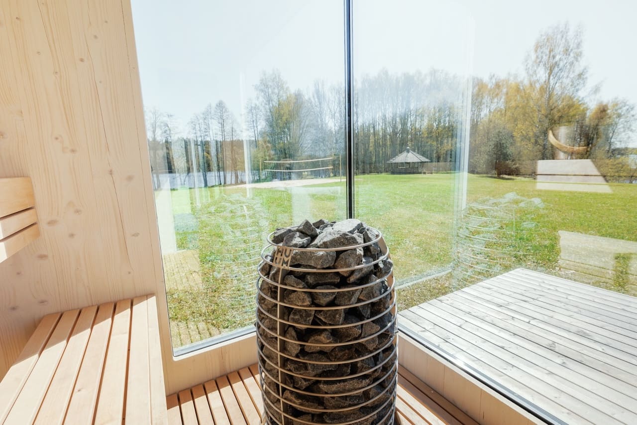 Genevas St Moritz 5 Person Outdoor Sauna with Shower Room - Heracles Wellness