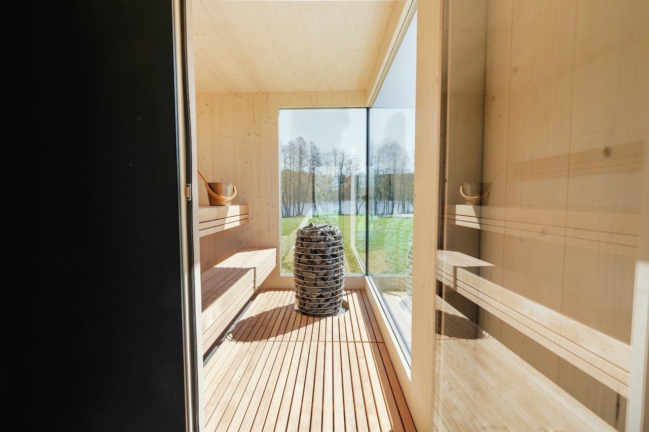 Genevas St Moritz 5 Person Outdoor Sauna with Shower Room - Heracles Wellness