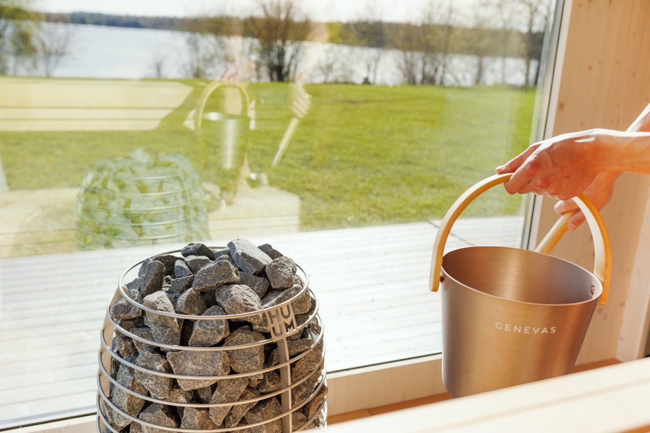 Genevas St Moritz 5 Person Outdoor Sauna with Shower Room - Heracles Wellness