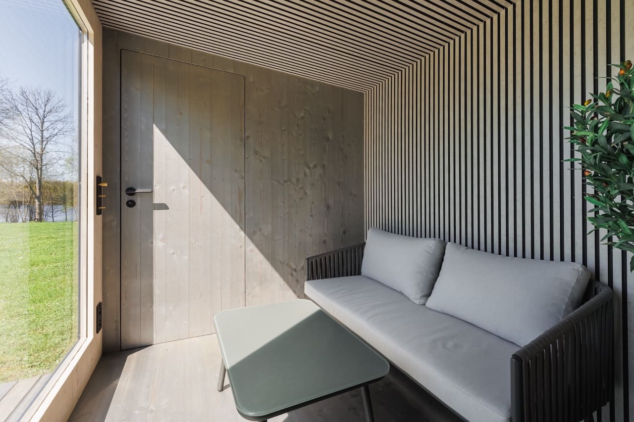 Genevas St Moritz 5 Person Outdoor Sauna with Shower Room - Heracles Wellness