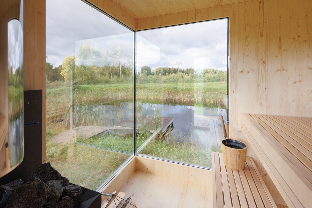 Genevas Zermatt 5 Person Outdoor Sauna with Changing Room - Heracles Wellness