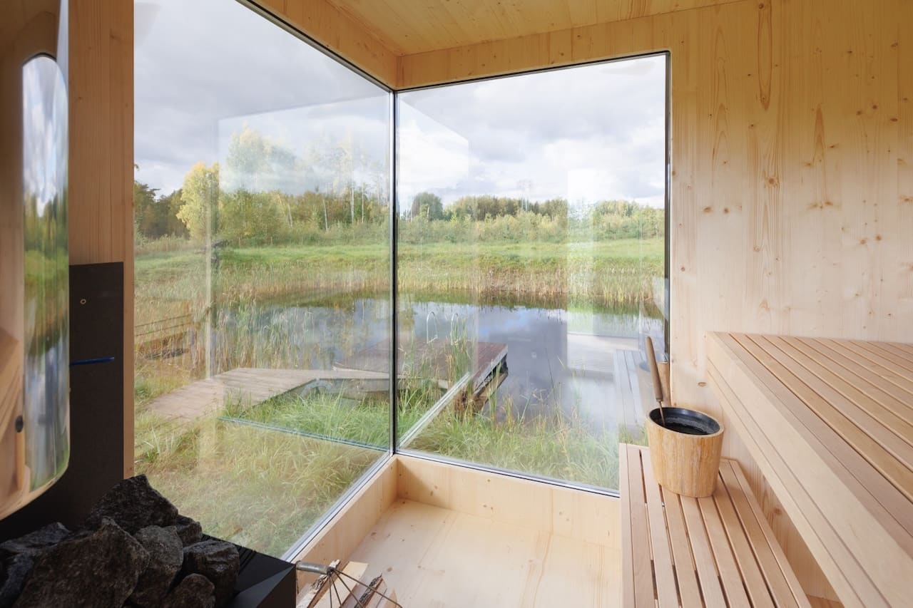 Genevas Zermatt 5 Person Outdoor Sauna with Changing Room - Heracles Wellness