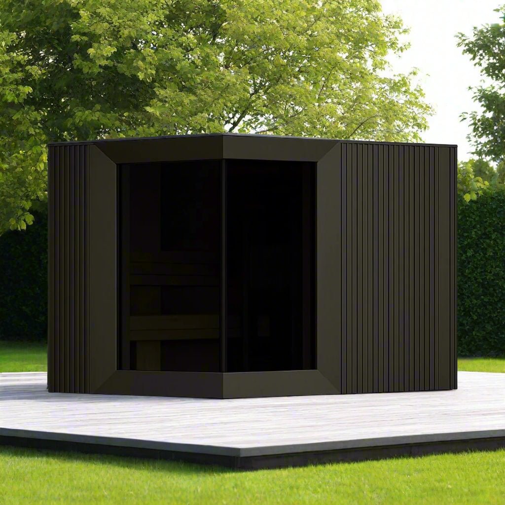 Genevas Zermatt 5 Person Outdoor Sauna with Changing Room - Heracles Wellness