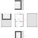 Genevas Zermatt 5 Person Outdoor Sauna with Changing Room - Heracles Wellness