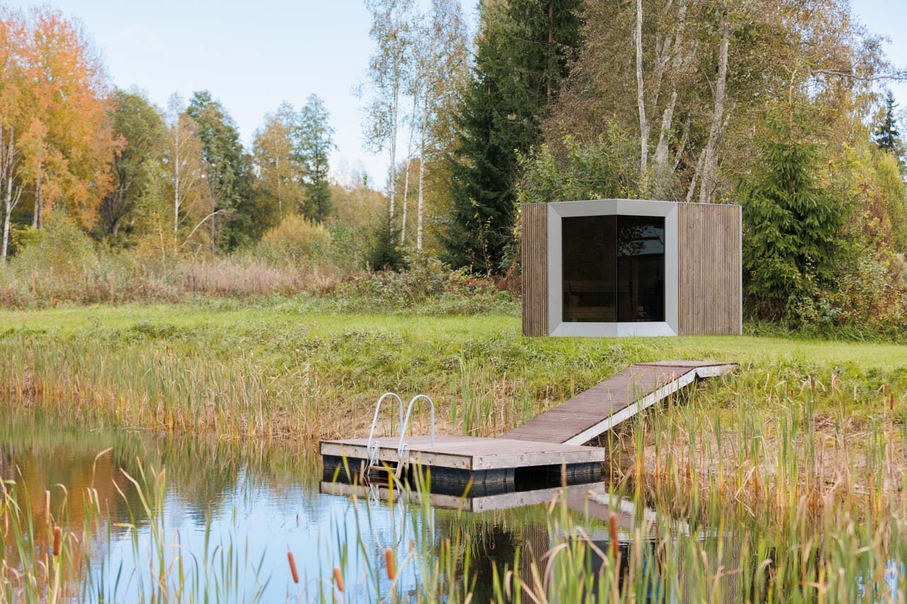 Genevas Zermatt 5 Person Outdoor Sauna with Changing Room - Heracles Wellness