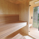 Genevas Zermatt 5 Person Outdoor Sauna with Changing Room - Heracles Wellness
