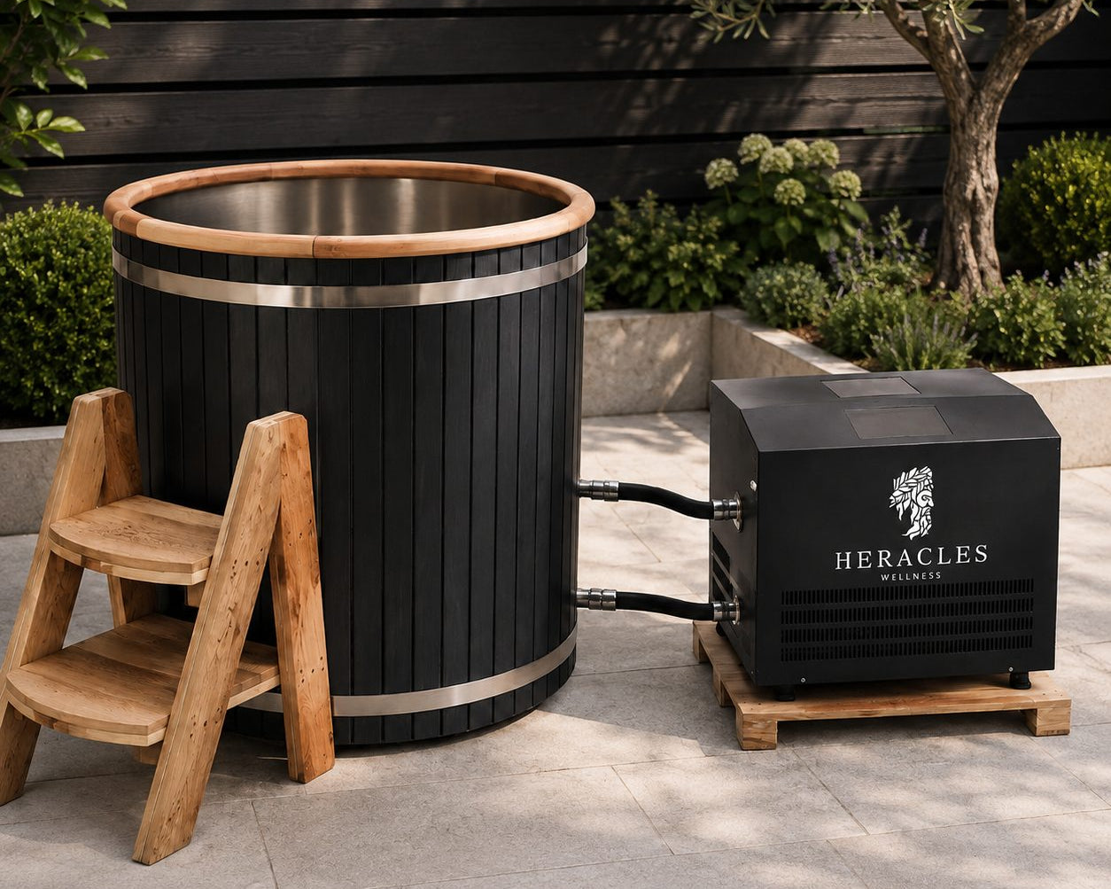 Glacier Cold Plunge with 2HP Smart Chiller - Heracles Wellness