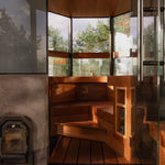 Haljas Hele Double Outdoor Sauna 7 Seater with Changing Room - Heracles Wellness