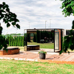 Haljas Hele Double Outdoor Sauna 7 Seater with Changing Room - Heracles Wellness