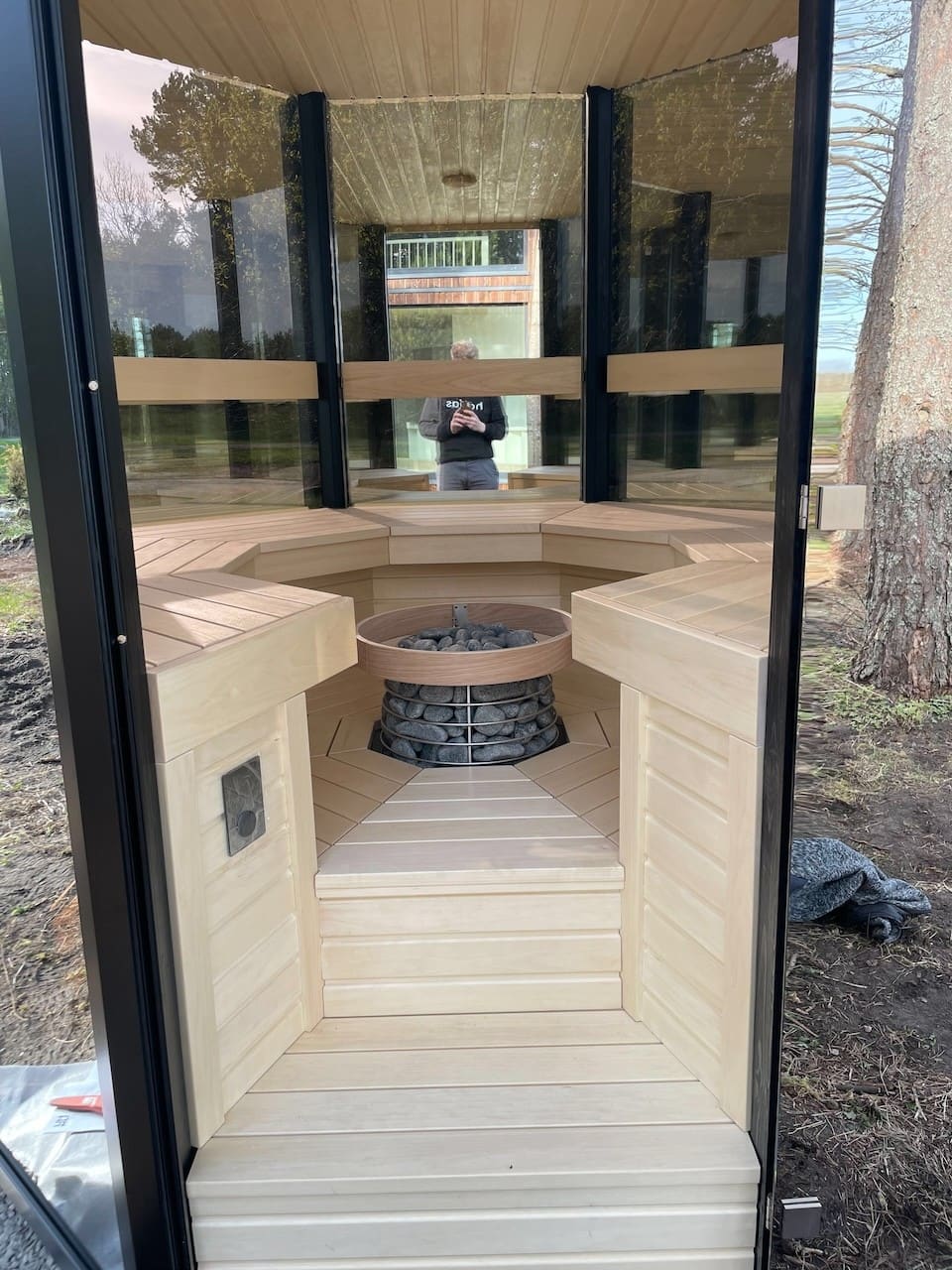 Haljas Hele Single Outdoor Sauna 7 Seater - Heracles Wellness