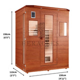 Health Mate Enrich 3 Person Infrared Home Sauna - Heracles Wellness