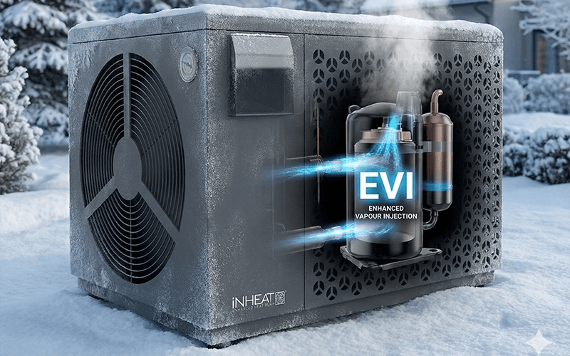 iNHEAT 7kW SpaLine EVI Heat Pump for Hot Tubs and Swim Spas - Heracles Wellness