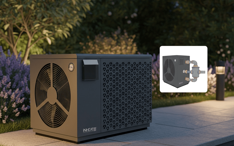 iNHEAT 7kW SpaLine EVI Heat Pump for Hot Tubs and Swim Spas - Heracles Wellness