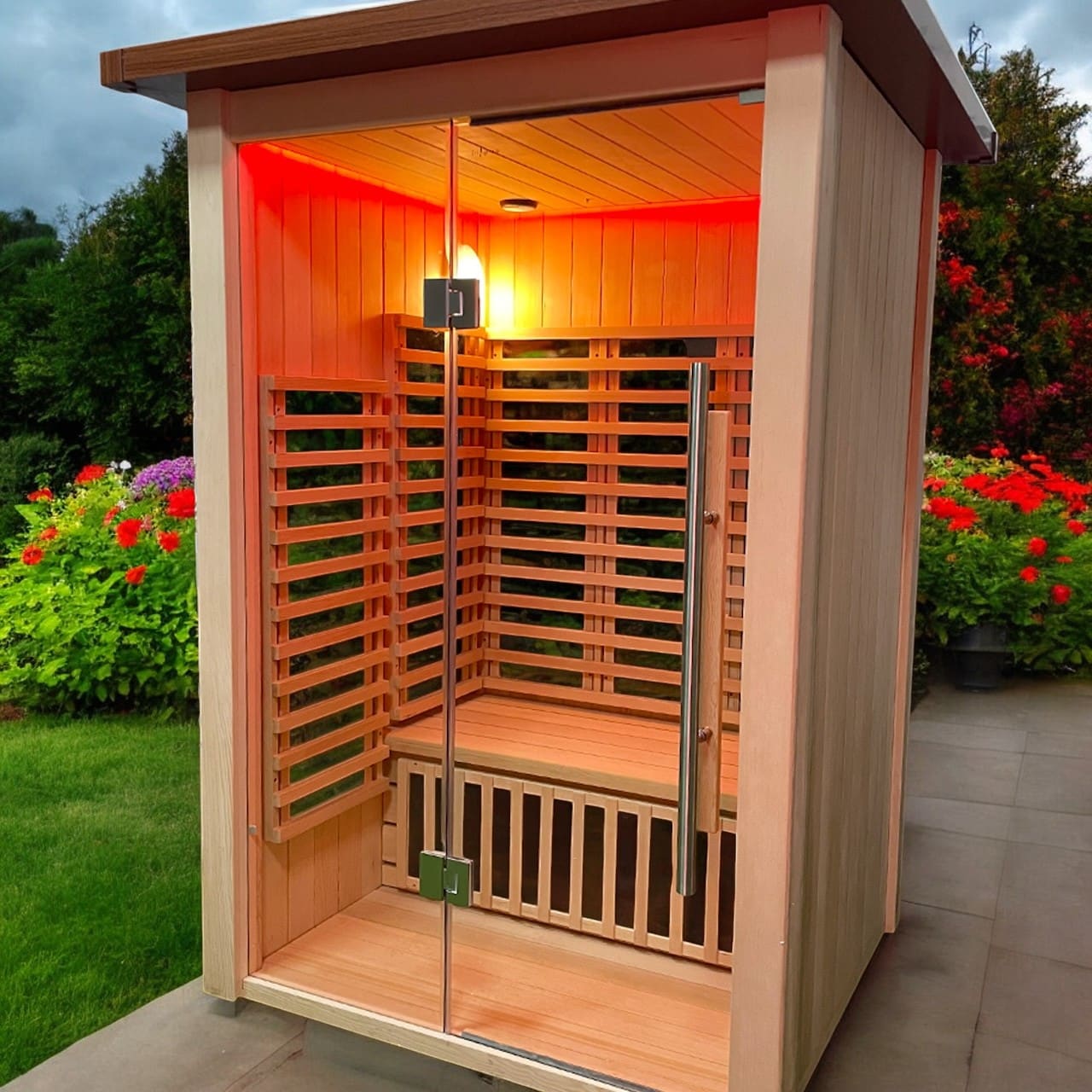 Insignia 2 Person Outdoor Infrared Sauna - Heracles Wellness