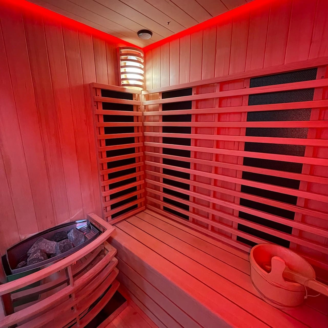 Insignia Hybrid Infrared and Traditional 2 Person Outdoor Sauna - Heracles Wellness