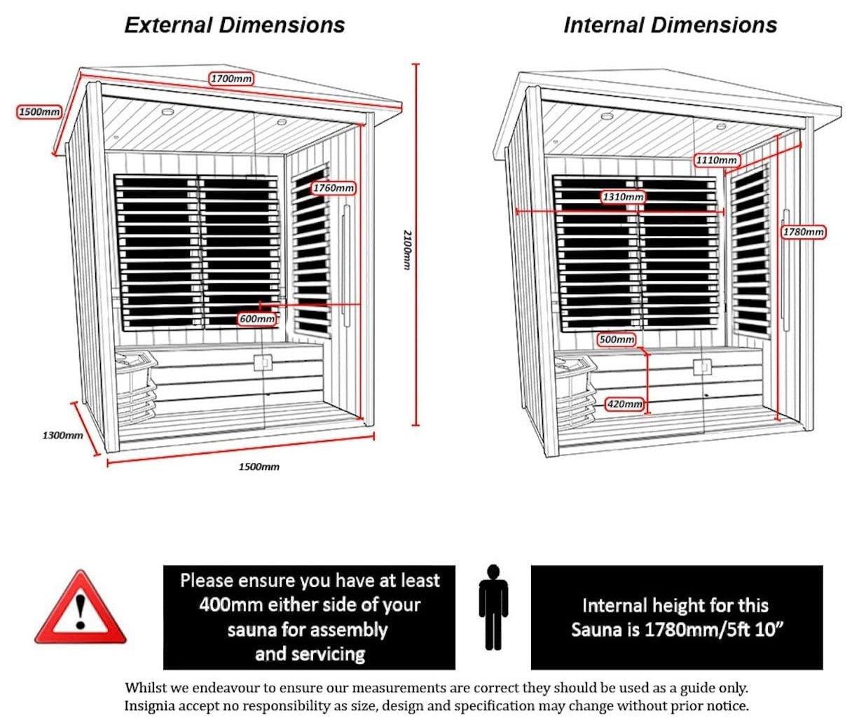 Insignia Hybrid Infrared and Traditional 2 Person Outdoor Sauna - Heracles Wellness