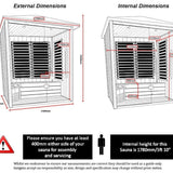 Insignia Hybrid Infrared and Traditional 2 Person Outdoor Sauna - Heracles Wellness