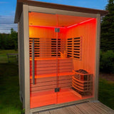 Insignia Hybrid Infrared and Traditional 4 Person Outdoor Sauna - Heracles Wellness