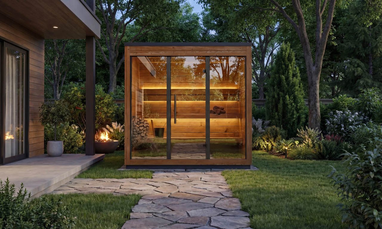 Leil® Aris Lite 4 Person Outdoor Sauna - Heracles Wellness