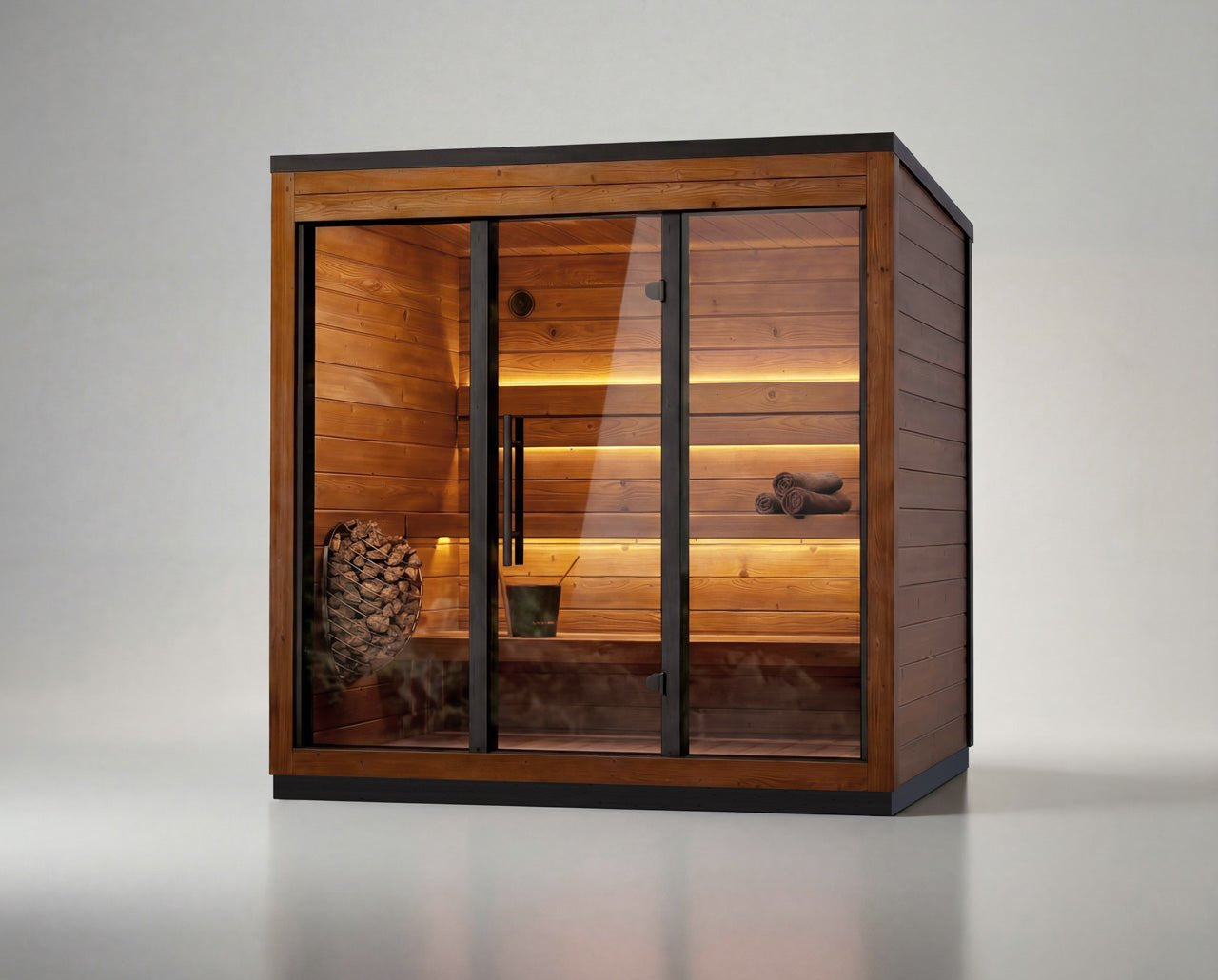 Leil® Aris Lite 4 Person Outdoor Sauna - Heracles Wellness