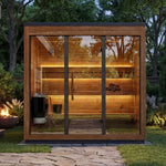 Leil® Aris Lite 4 Person Outdoor Sauna Kit - Heracles Wellness