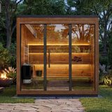 Leil® Aris Lite 4 Person Outdoor Sauna Kit - Heracles Wellness