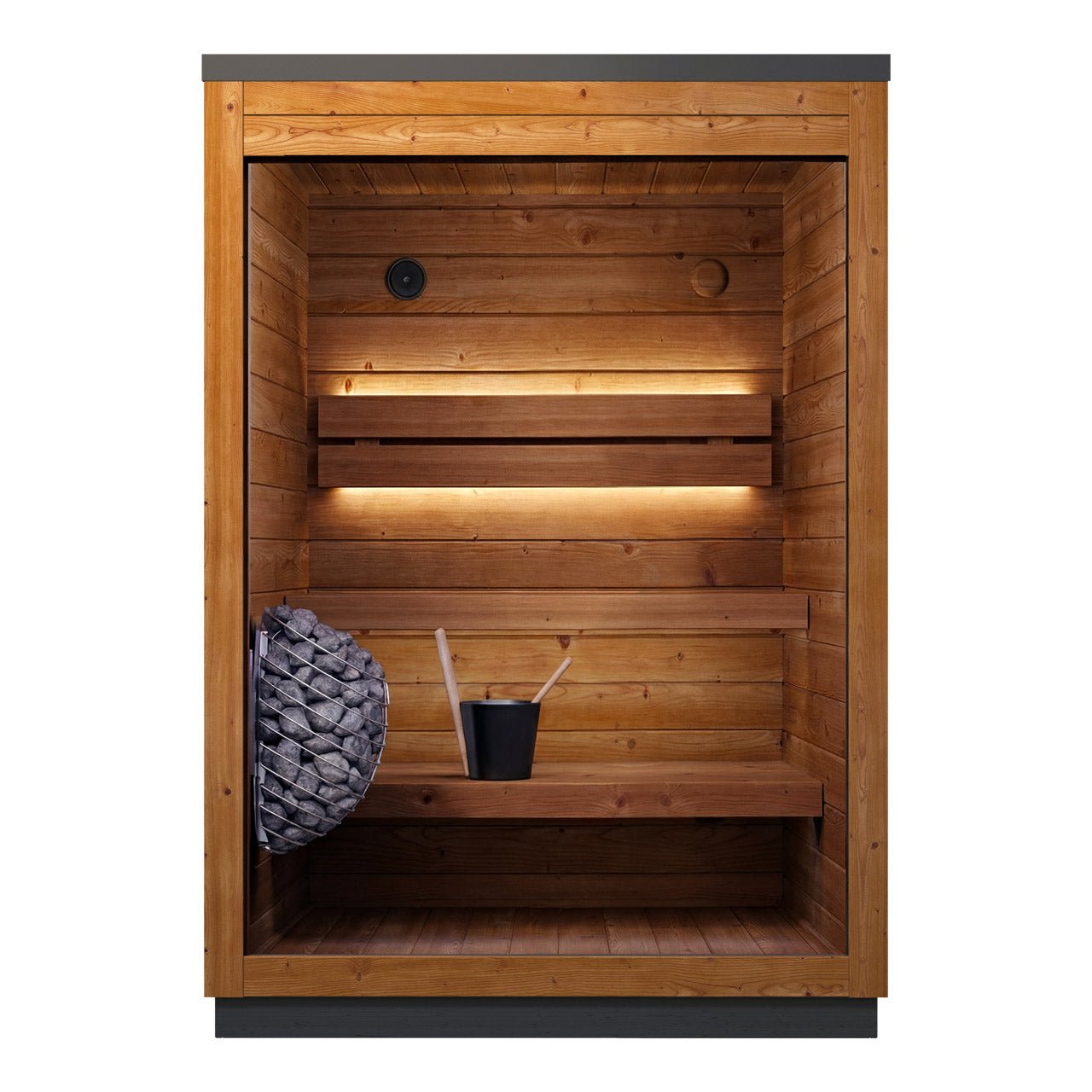 Leil® Aris Mini 2-3 Person Outdoor Sauna - Heracles Wellness