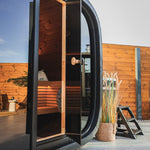 Leil® Black Cube Classic 4 Person Outdoor Sauna Kit - Heracles Wellness