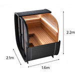 Leil® Black Cube Classic 4 Person Outdoor Sauna Kit - Heracles Wellness