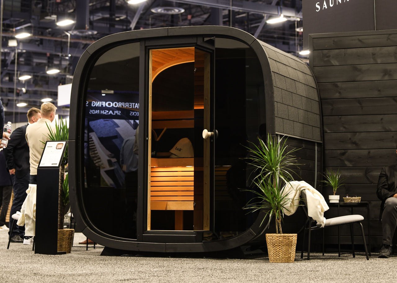 Leil® Black Cube Classic 4 Person Outdoor Sauna Kit - Heracles Wellness