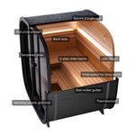 Leil® Black Cube Classic 4 Person Outdoor Sauna Kit - Heracles Wellness