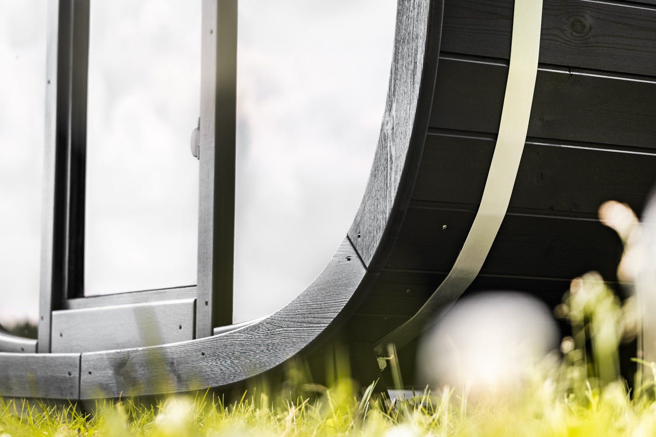 Leil® Black Cube Comfort 6 - 8 Person Outdoor Sauna - Heracles Wellness