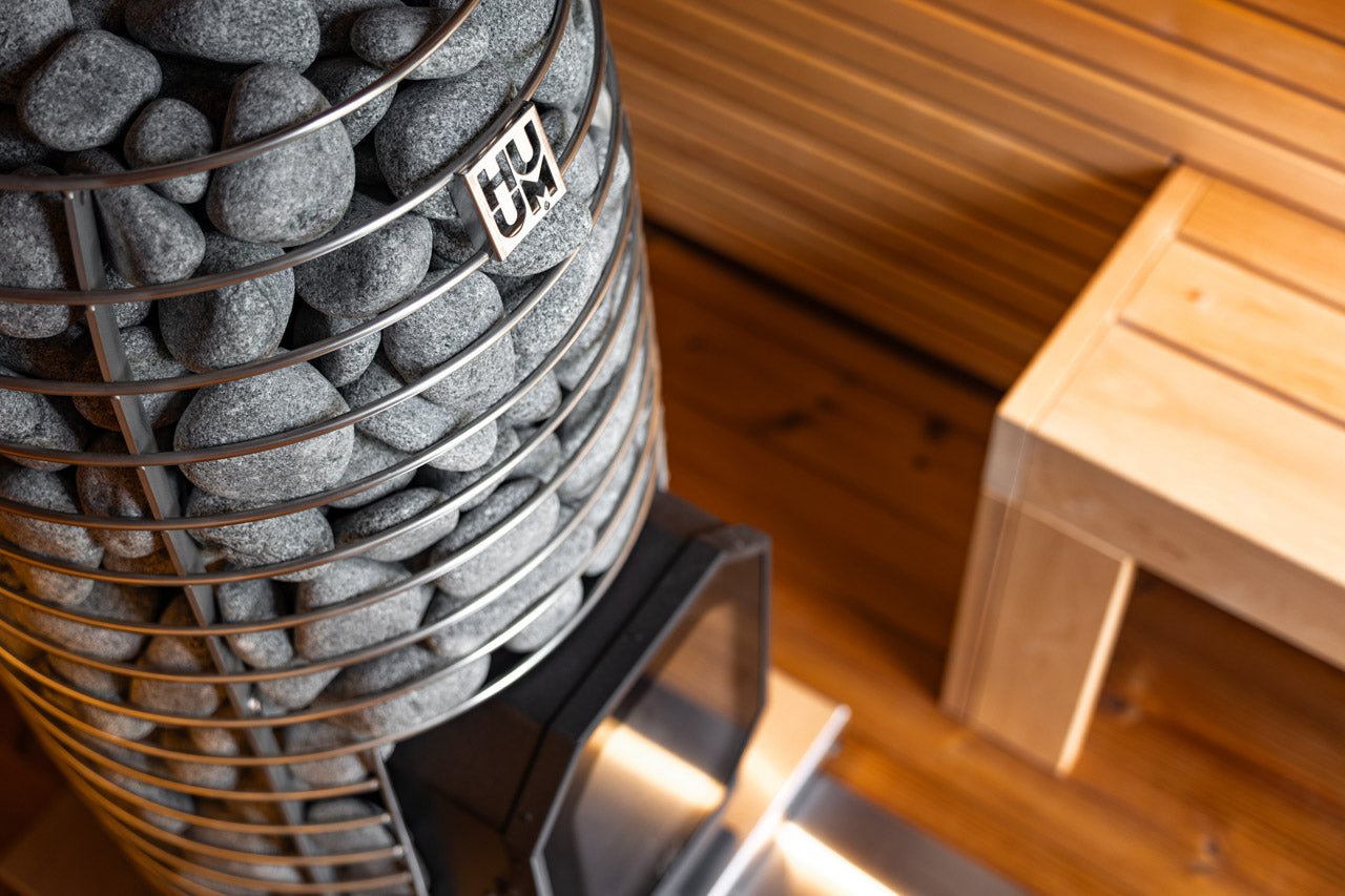 Leil® Black Cube Comfort 6 - 8 Person Outdoor Sauna - Heracles Wellness