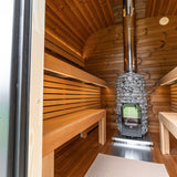 Leil® Black Cube Comfort 6 - 8 Person Outdoor Sauna - Heracles Wellness