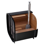 Leil® Black Cube Comfort 6 - 8 Person Outdoor Sauna - Heracles Wellness