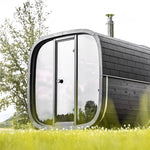 Leil® Black Cube Comfort 6 - 8 Person Outdoor Sauna - Heracles Wellness