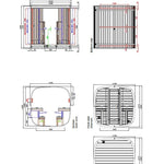 Leil® Black Cube Comfort 6 - 8 Person Outdoor Sauna - Heracles Wellness