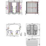 Leil® Black Cube Comfort 6 - 8 Person Outdoor Sauna - Heracles Wellness